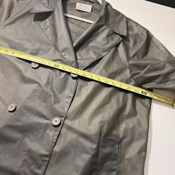 Maison Margiela Vynl Trench Coat Womens 42 Rain Jacket Double Breasted Oversized - Picture 8 of 10